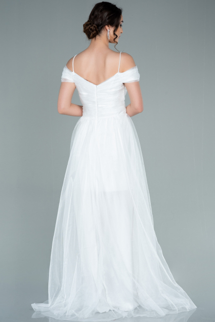 Robe de Soirée Longue Blanc ABU2336