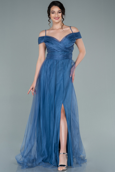 Robe de Soirée Longue Indigo ABU2336