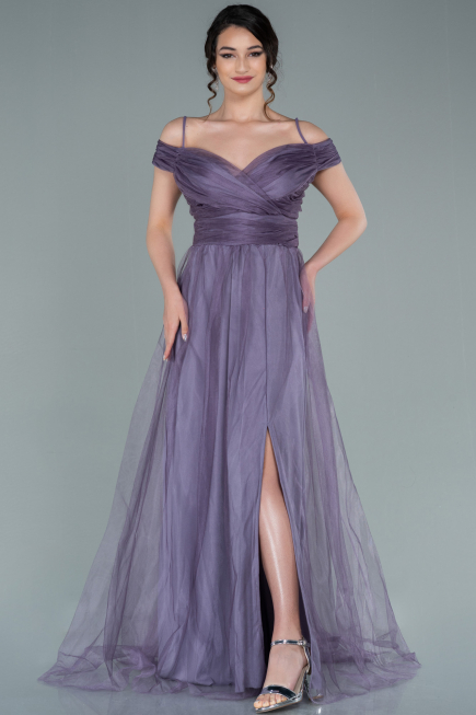 Robe de Soirée Longue Lavande ABU2336