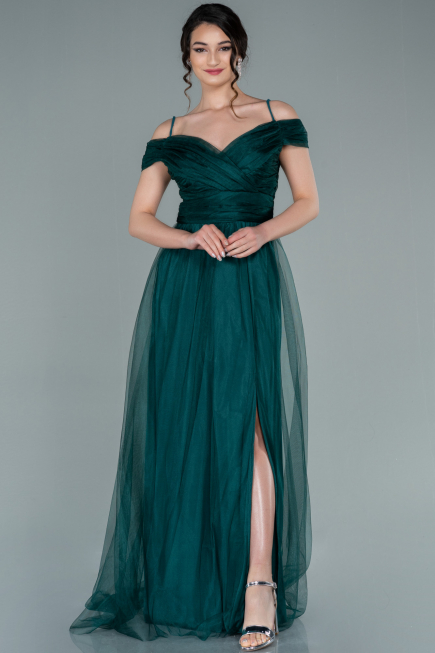 Robe de Soirée Longue Émeraude ABU2336