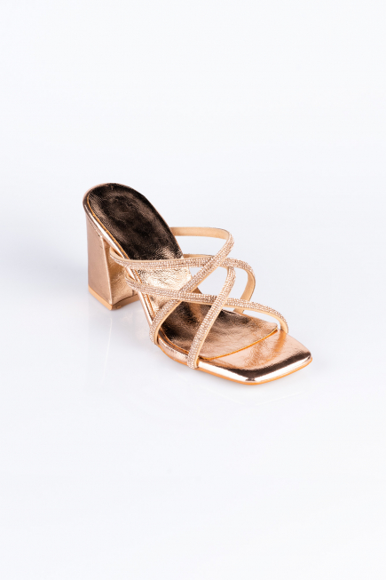 Chaussons de Soirée à Talon Avec Mirroir Rose AB1074