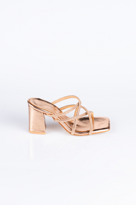 Chaussons de Soirée à Talon Avec Mirroir Rose AB1074