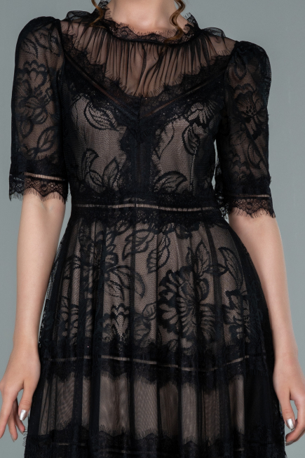 Tenue de Soirée Midi Dantelle Noir ABK1388