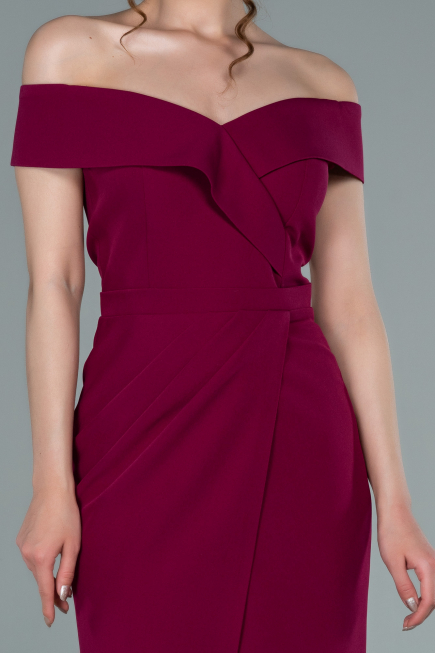 Robe de Cérémonie Midi Prune ABK1393