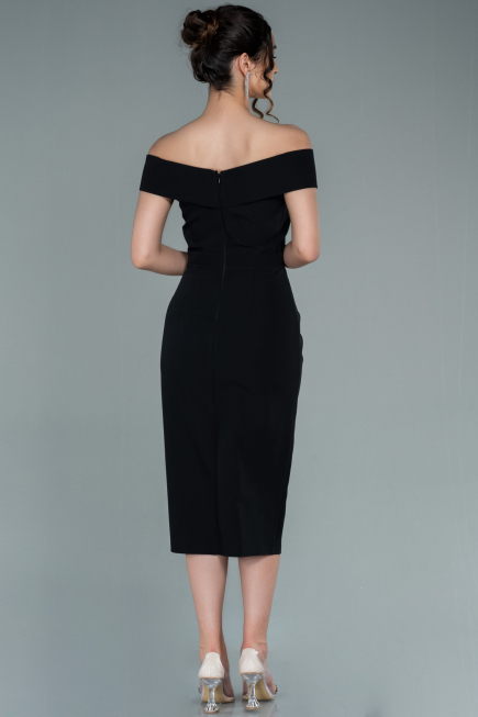 Robe de Cérémonie Midi Noir ABK1393