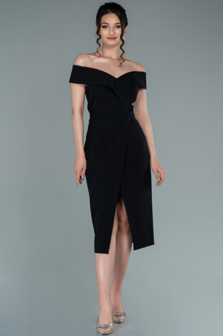 Robe de Cérémonie Midi Noir ABK1393