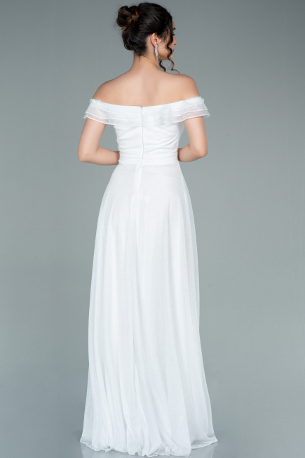 Robe de Soirée Longue Blanc ABU2351