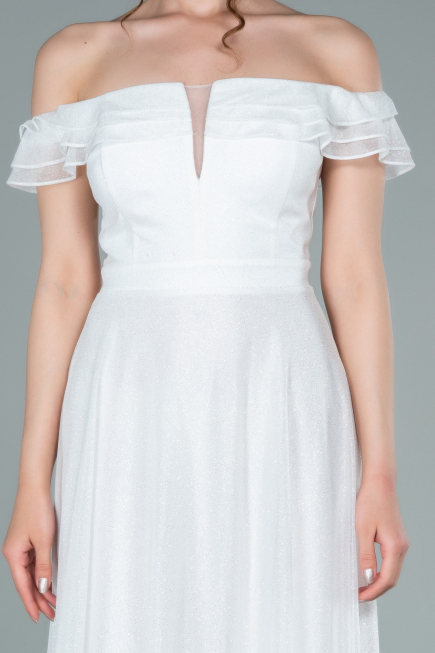 Robe de Soirée Longue Blanc ABU2351