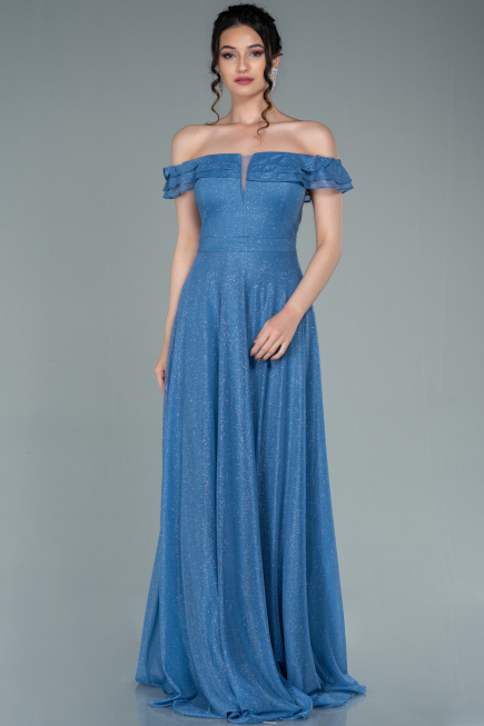 Robe de Soirée Longue Indigo ABU2351