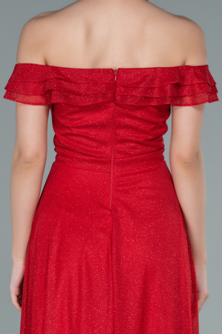 Robe de Soirée Longue Rouge ABU2351