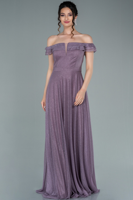 Robe de Soirée Longue Lavande ABU2351
