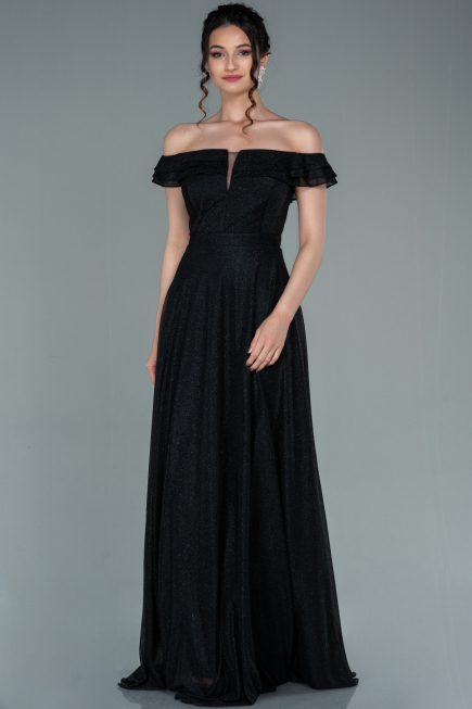 Robe de Soirée Longue Noir ABU2351
