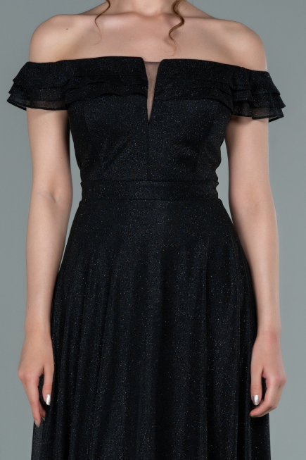 Robe de Soirée Longue Noir ABU2351