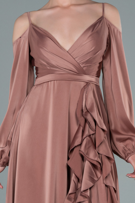 Robe de Soirée Longue Satin Pelure D'oignon ABU2339