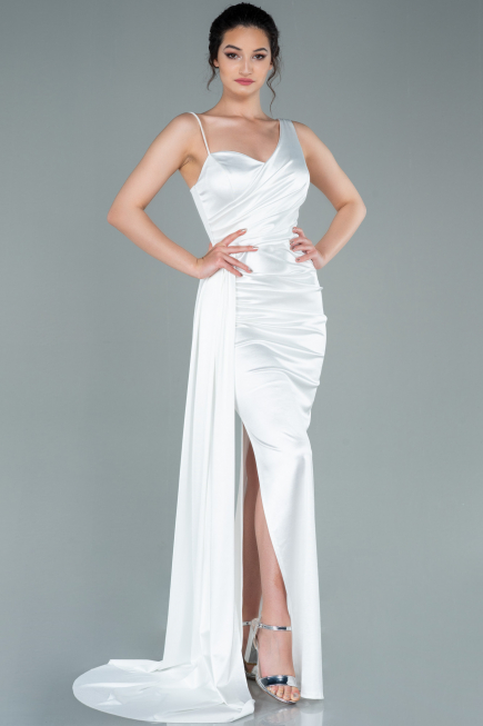 Robe de Soirée Longue Blanc ABU2373