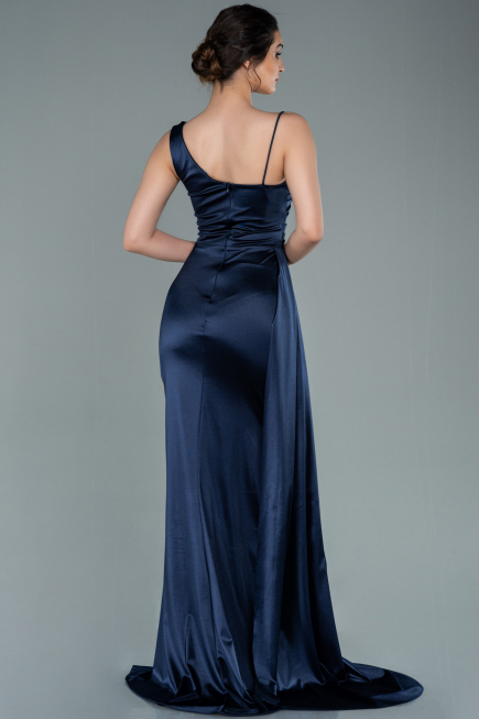 Robe de Soirée Longue Bleu Marine ABU2373