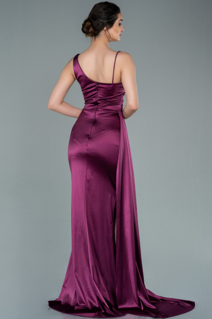 Robe de Soirée Longue Prune ABU2373