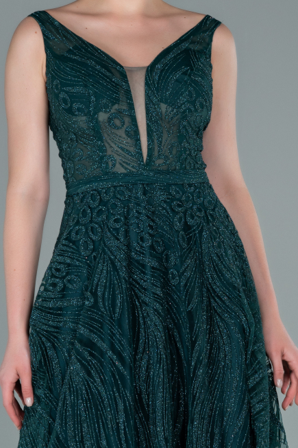 Robe de Soirée Longue Émeraude ABU2418