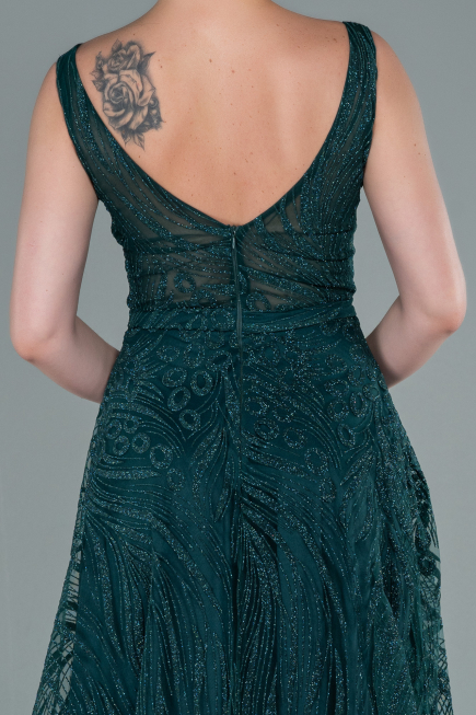 Robe de Soirée Longue Émeraude ABU2418