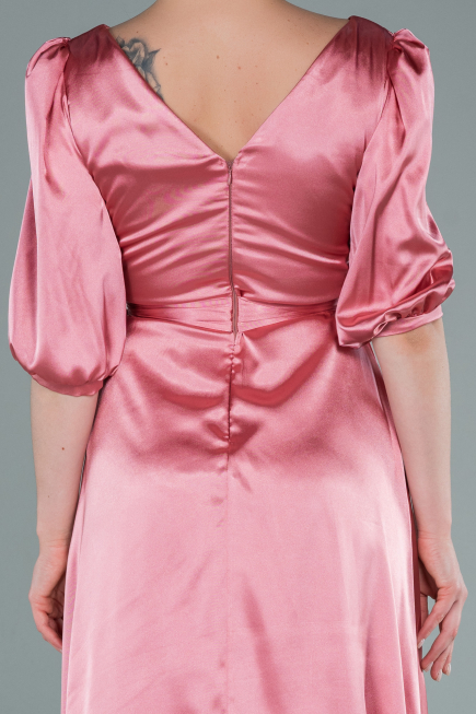 Robe de Cérémonie Midi Satin Pelure D'oignon ABK1409
