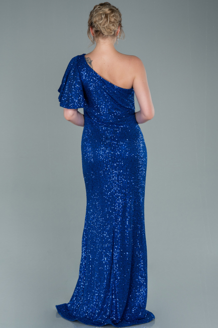 Robe Queue De Poisson Longue Bleu Saxe ABU1891