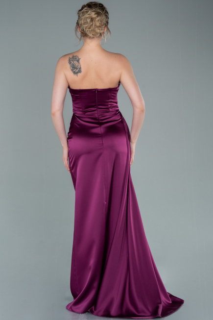 Robe de Soirée Longue Prune ABU370