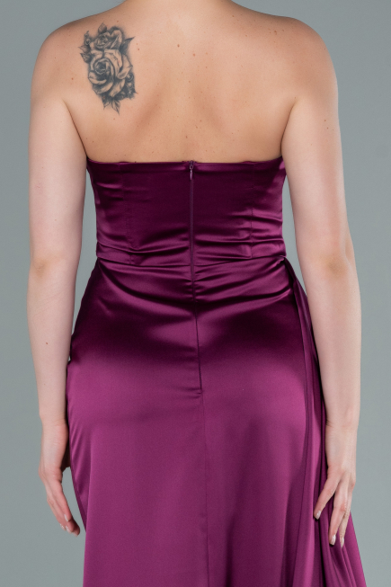 Robe de Soirée Longue Prune ABU370