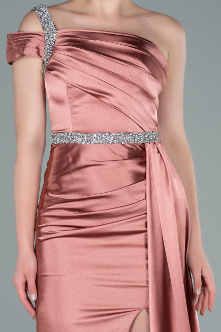 Robe de Soirée Longue Satin Pelure D'oignon ABU2363
