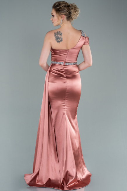 Robe de Soirée Longue Satin Pelure D'oignon ABU2363