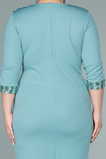 Robe De Soirée Grande Taille Courte Turquoise ABK1325
