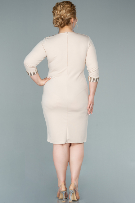 Robe De Soirée Grande Taille Courte Or ABK1325