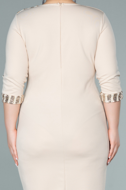 Robe De Soirée Grande Taille Courte Or ABK1325