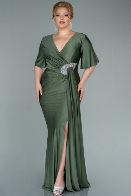 Robe Grande Taille Longue Kaki ABU2441