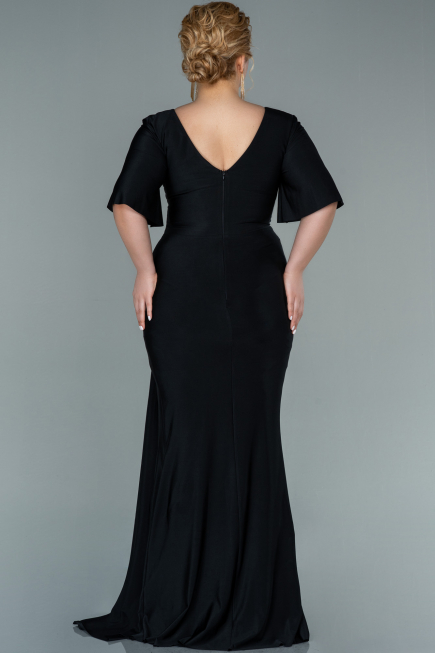 Robe Grande Taille Longue Noir ABU2441