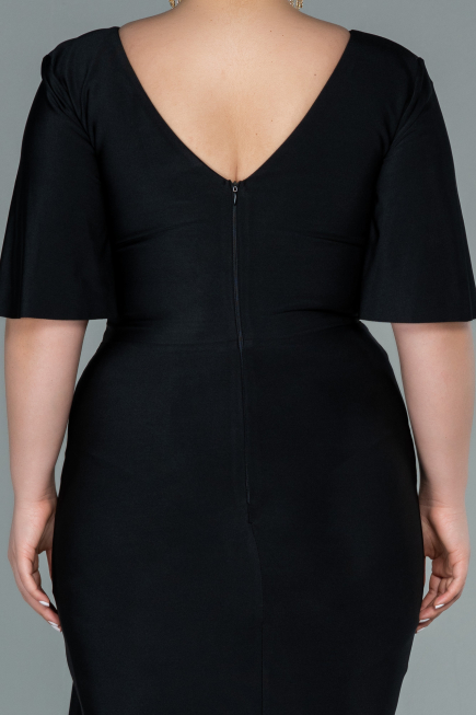 Robe Grande Taille Longue Noir ABU2441