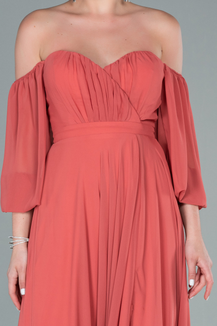 Robe de Soirée Longue Mousseline Pelure D'oignon ABU2457