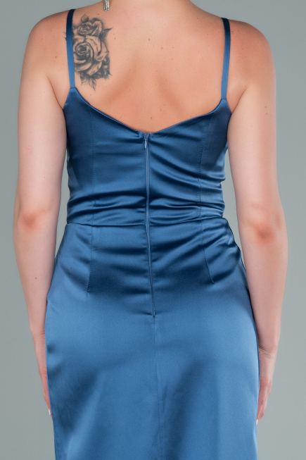 Robe De Fiançaille Longue Gris-Indigo ABU564