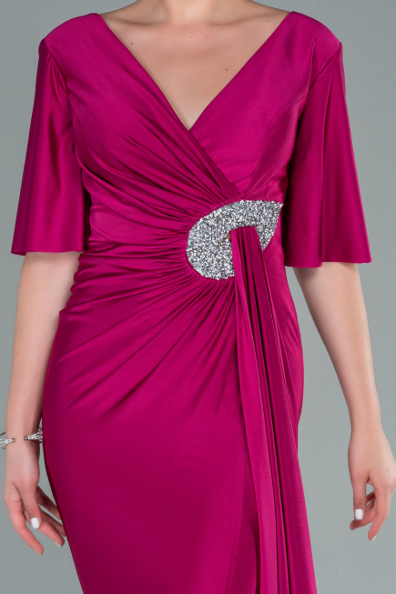 Robe de Soirée Longue Fushia ABU2443
