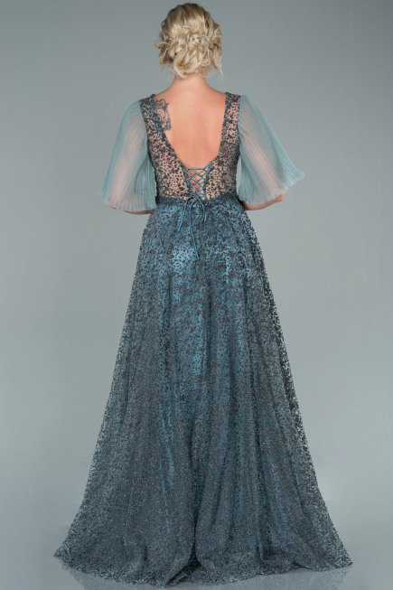 Robe de Soirée Longue Turquoise ABU2472
