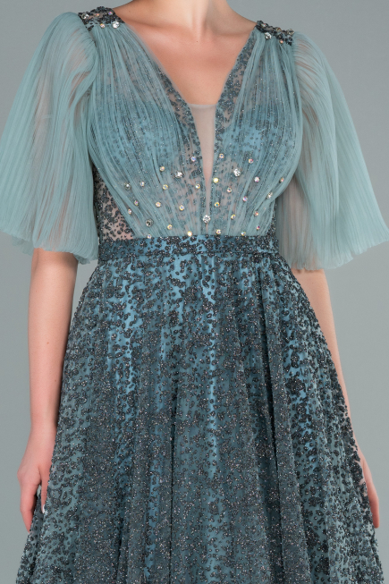 Robe de Soirée Longue Turquoise ABU2472