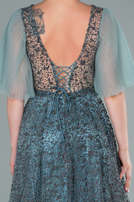 Robe de Soirée Longue Turquoise ABU2472