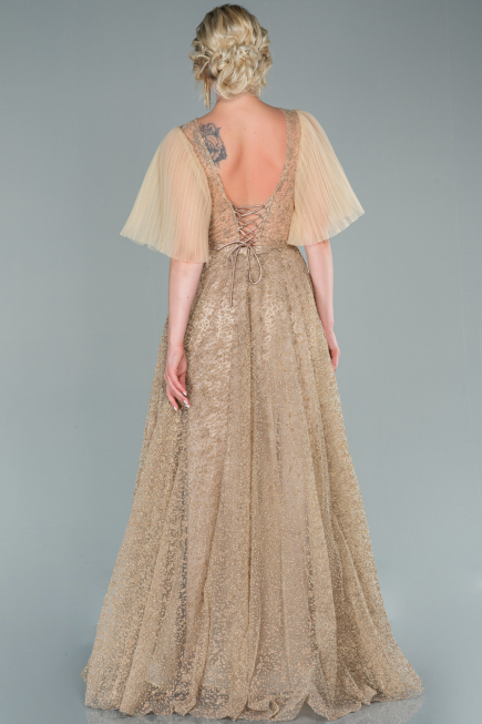 Robe de Soirée Longue Or ABU2472