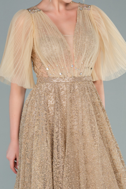 Robe de Soirée Longue Or ABU2472