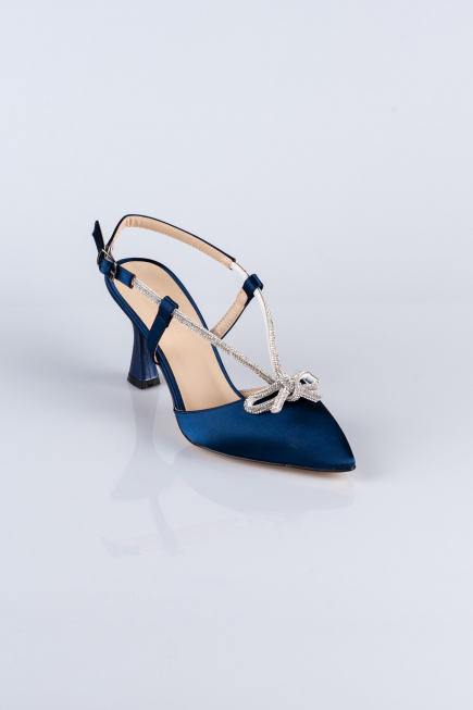 Chaussure Satin Bleu Marine AB1084