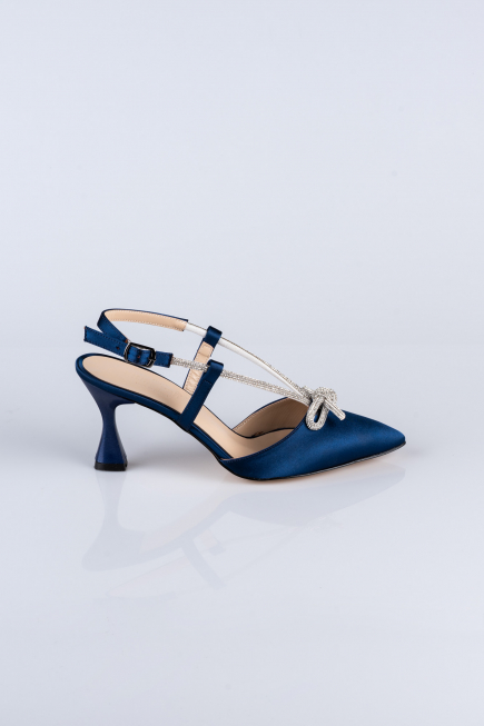 Chaussure Satin Bleu Marine AB1084