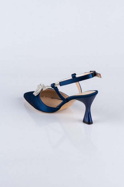 Chaussure Satin Bleu Marine AB1084