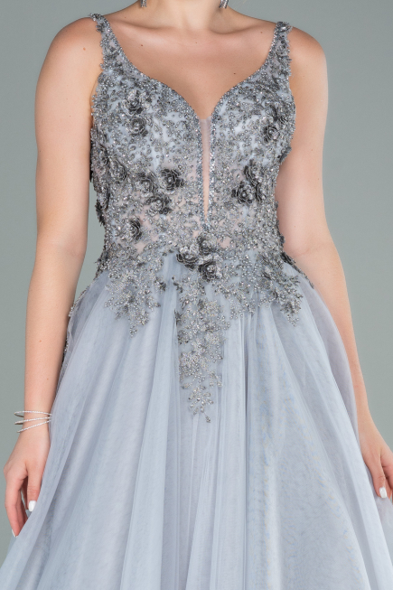 Haute Couture Longue Gris ABU2091