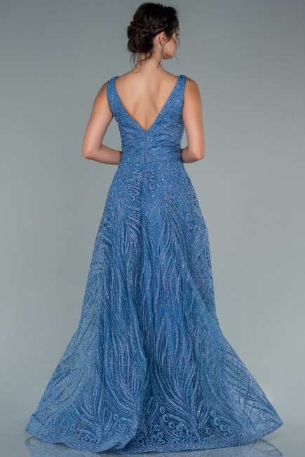 Robe de Soirée Longue Indigo ABU2418
