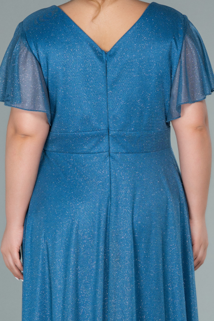 Robe de Soirée Grande Taille Longue Indigo ABU2498