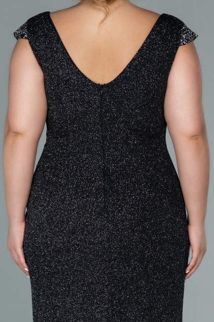 Robe de Soirée Grande Taille Longue Anthracite ABU2438